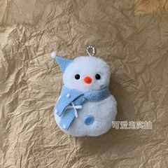 超萌えベルベット雪だるま人形かわいい雪花マフラー小さな雪だるまストラップ友達プレゼント