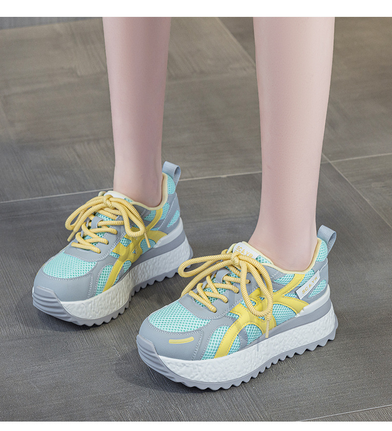 Giày sneaker nữ đế dày chunky phong cách thể thao thời trang mới thu 2026 — M2878 đen, M 2878m màu, M2878 màu đỏ, M2878 màu xanh lá cây chi tiết 12