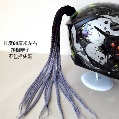 Helmet Suction Cup Dreadlocks Motosiklet dəbilqələri - maroon