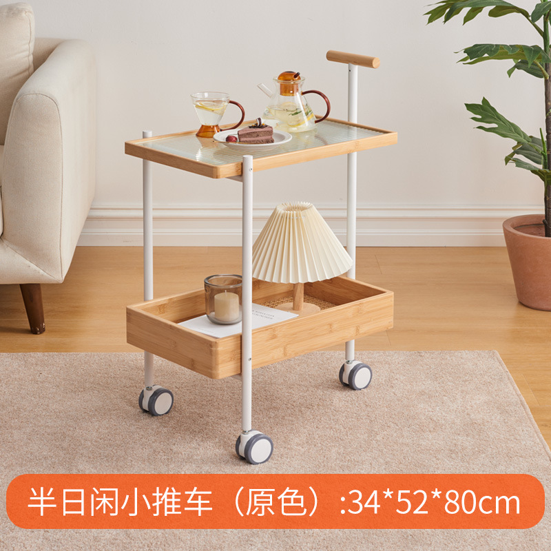 Portátil sofá lateral varios Internet celebridad carro pequeña mesa de café ins estilo balcón té haciendo ratán almacenamiento rack Nuevo