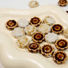 【焦糖拿铁】陶瓷串珠POPCANDY花朵直孔散珠饰品手链项链手机链