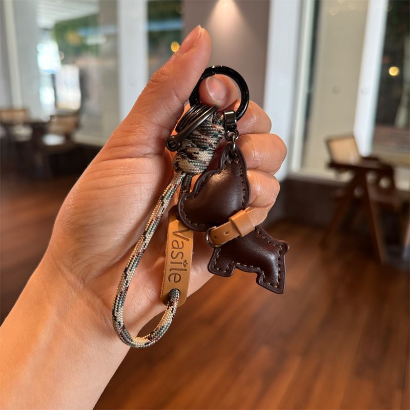編まれたパラコードキーホルダーおしゃぶりストラップチェーンバッグペンダント高級レザーペンダント紛失防止ポータブルカーキーホルダー|undefined