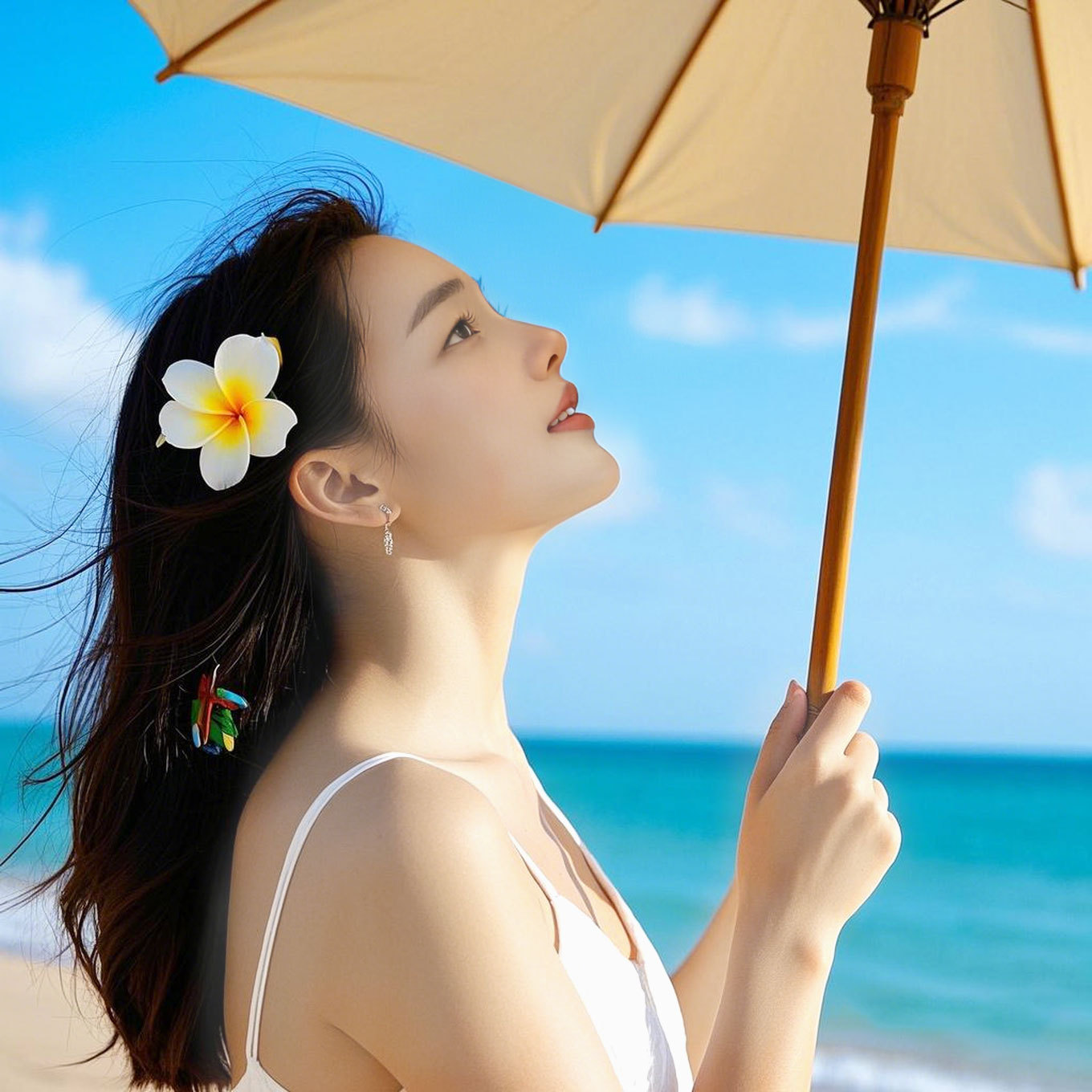 Clip de pelo de huevo de alta calidad para mujeres verano acantilador de disparo de flores de boca de pato clip lateral frisa clip de pelo toque