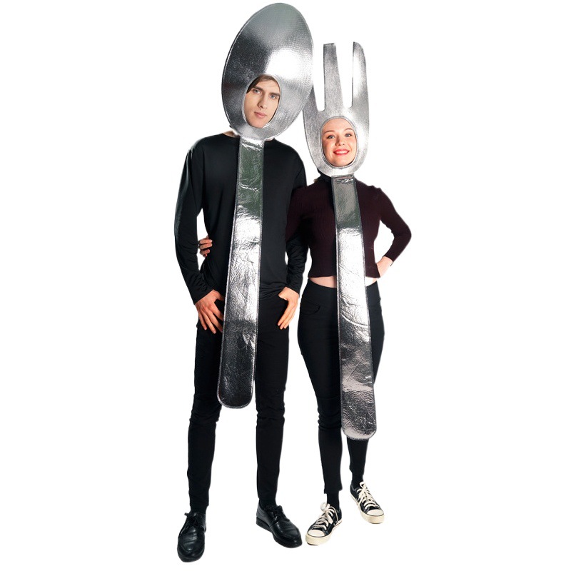 Pareja de Halloween Disfraces de vajilla divertidos para hombres y mujeres Masquerade Disfraces de actuación en el escenario Disfraces de cosplay