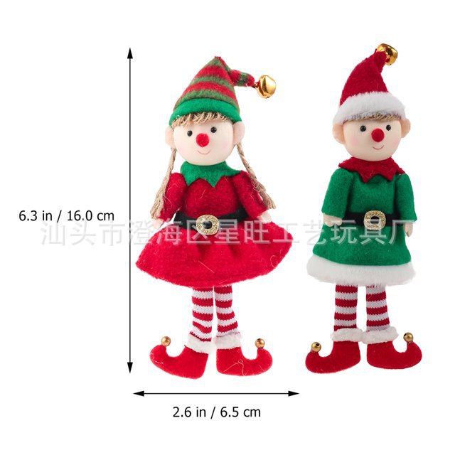 Decoraciones de Navidad personalizadas ins encantador genio pareja muñeca árbol de Navidad colgante escena de vestir props