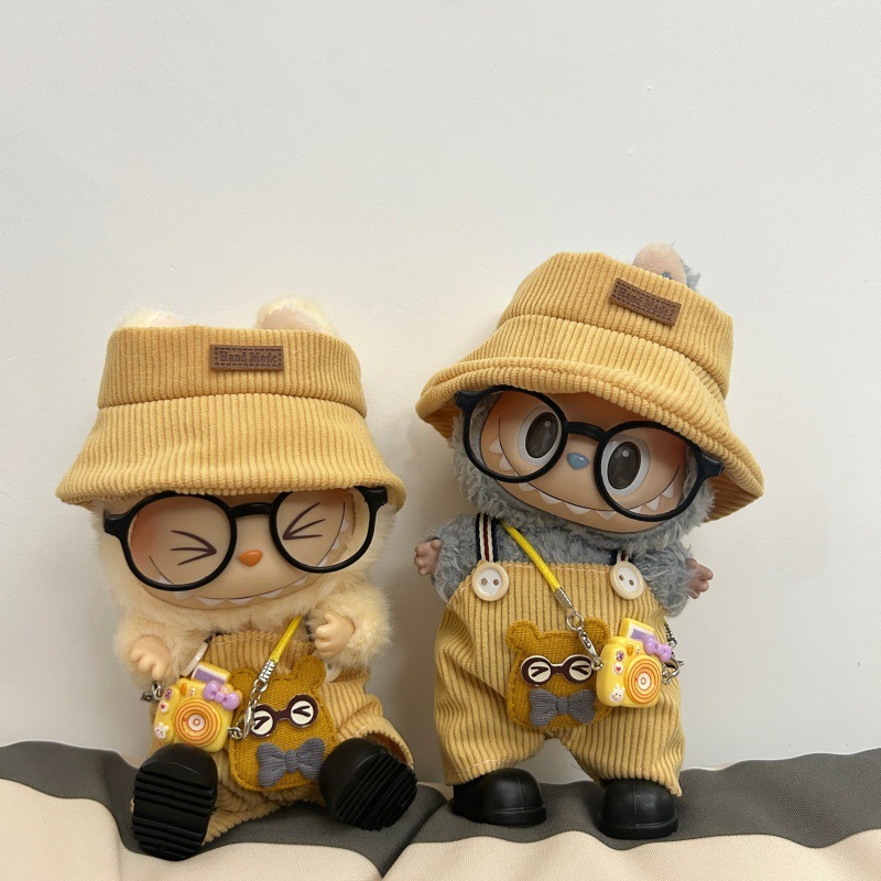 labubu娃衣小熊背带服装裤穿搭一二三代拉布布盲盒公仔服饰换装|undefined