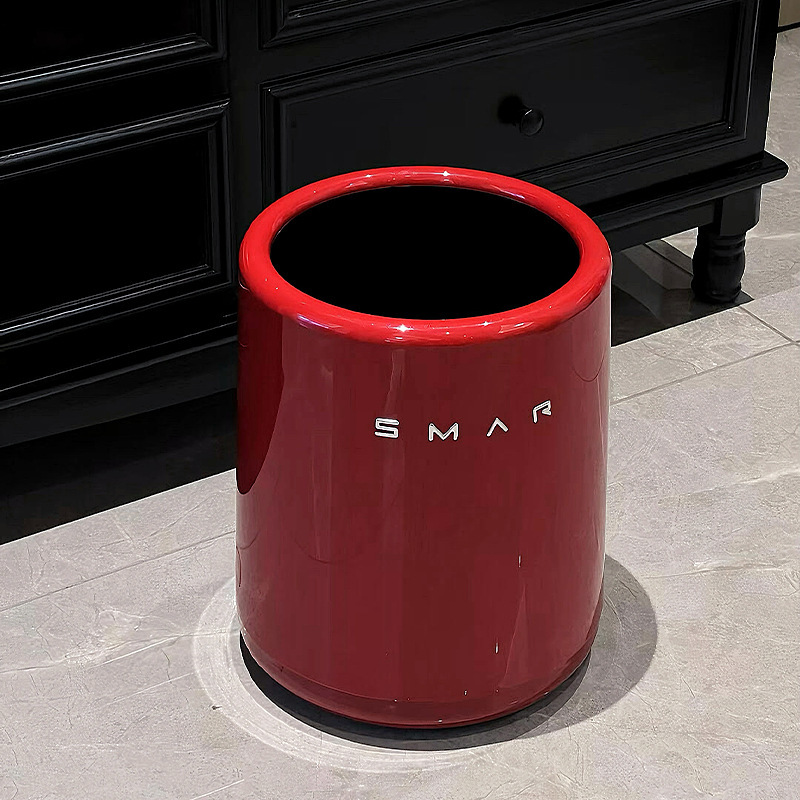New Year Living Room Trash Bin Home 2025 New Red Large Large Capacity Indoor High Color Value Festive Trash Bin