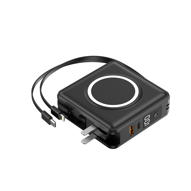 Comes with Ac Plug, Magnetic Wireless Power Bank, Comes with Cable, Pd20W Fast Charging with Stand, Mobile Battery Charger