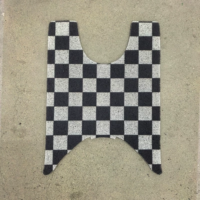Pad Wire Loop Pad | Electric vehicle foot mat - checkerboard-haojue-afr125