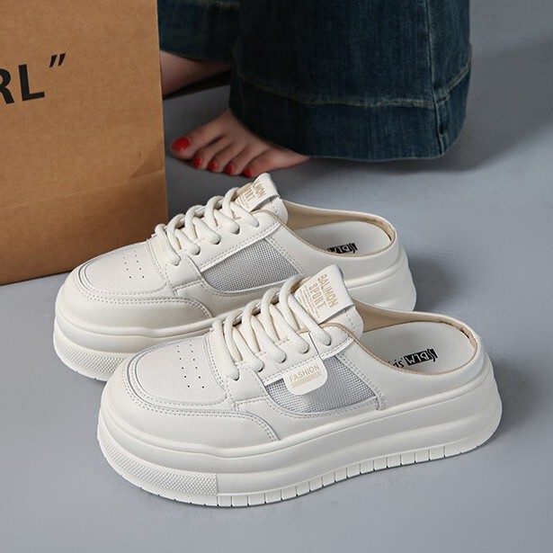 Fashionable Summer New Style Hollow Toe Fisherman Thick-Soled Half-Slip Women's Sneakers Comfortable Women's Sandals