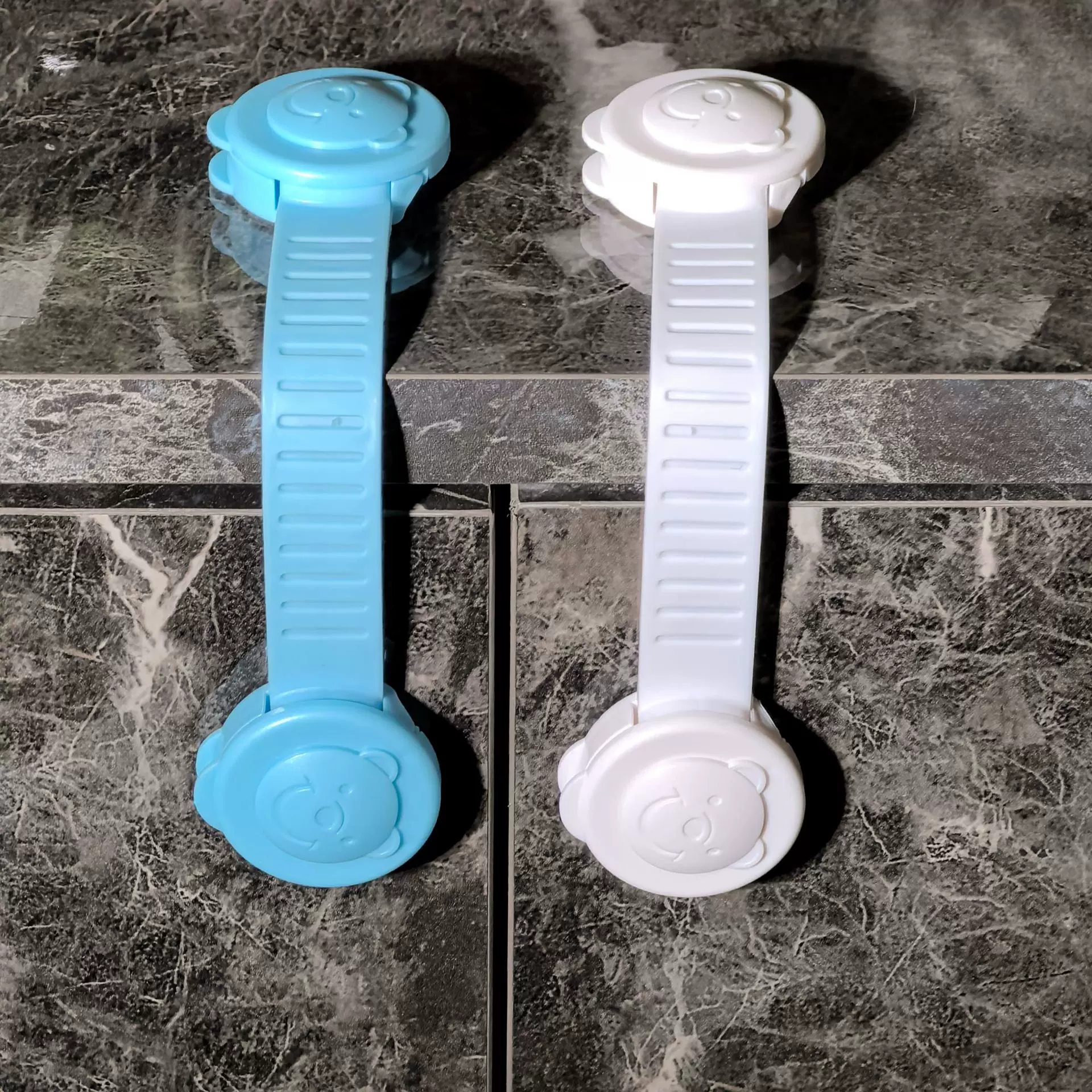 新款卡通小熊款加长锁儿童安全冰箱锁柜门可弯曲锁纯色简易2开锁