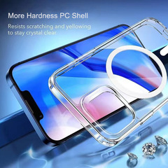 蘋果13Pro 透明手機殼11 x xs官方磁吸適用iphone15防摔12保護套
