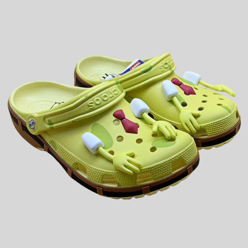 Nuevo SpongeBob Big Star Cartoon Co-firm Hole zapatos para niños y niñas zapatillas respirables cómodas para padres e hijos image 4