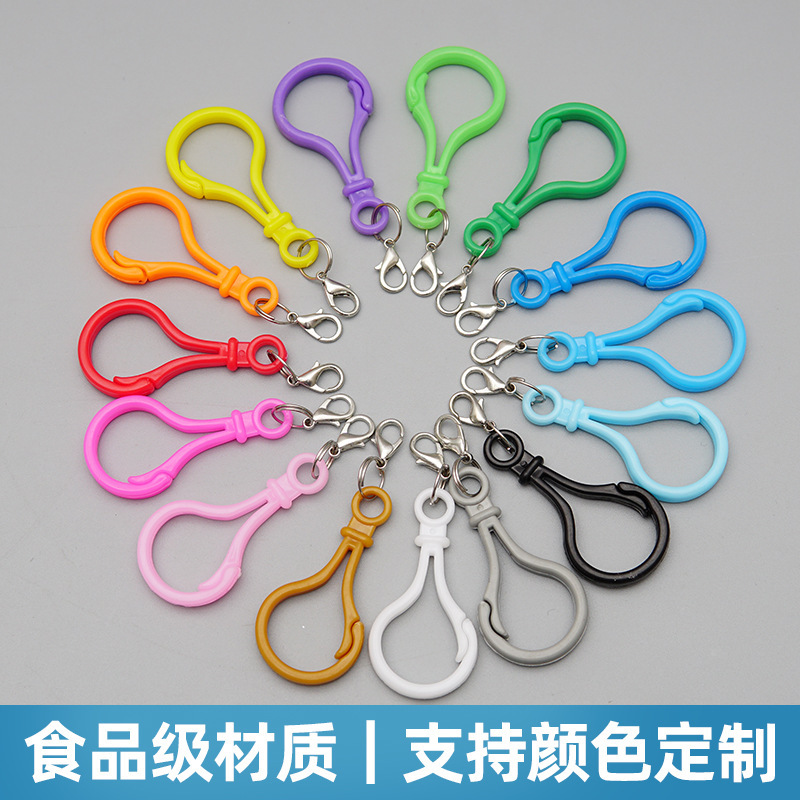 Handmade DIY Jewelry Accessories Materials, Hanging Ornaments, Acrylic Plastic Lobster Clasps, Double Circle Bulb Clasps, Wholesale from Manufacturer