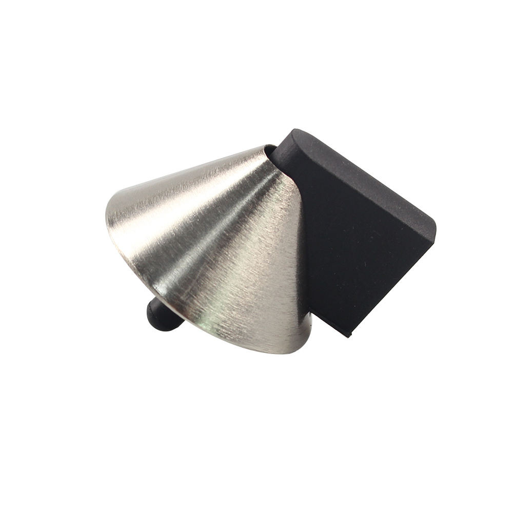 Engrosamiento de piso de caucho sólido montado en la puerta táctil anti-colisión Puerta de silencio superior al por mayor de aleación de zinc en forma de paraguas puerta parada de puerta de goma parada