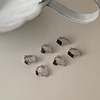 Black earrings, silver needle, Korean style, simple and elegant design, silver 925 sample, 2020