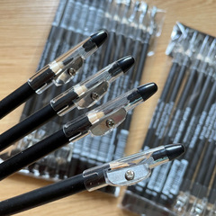 外貿熱銷木製眉筆 鉛筆眼線防汗易畫上妝 黑咖帶卷筆刀眉筆易上色