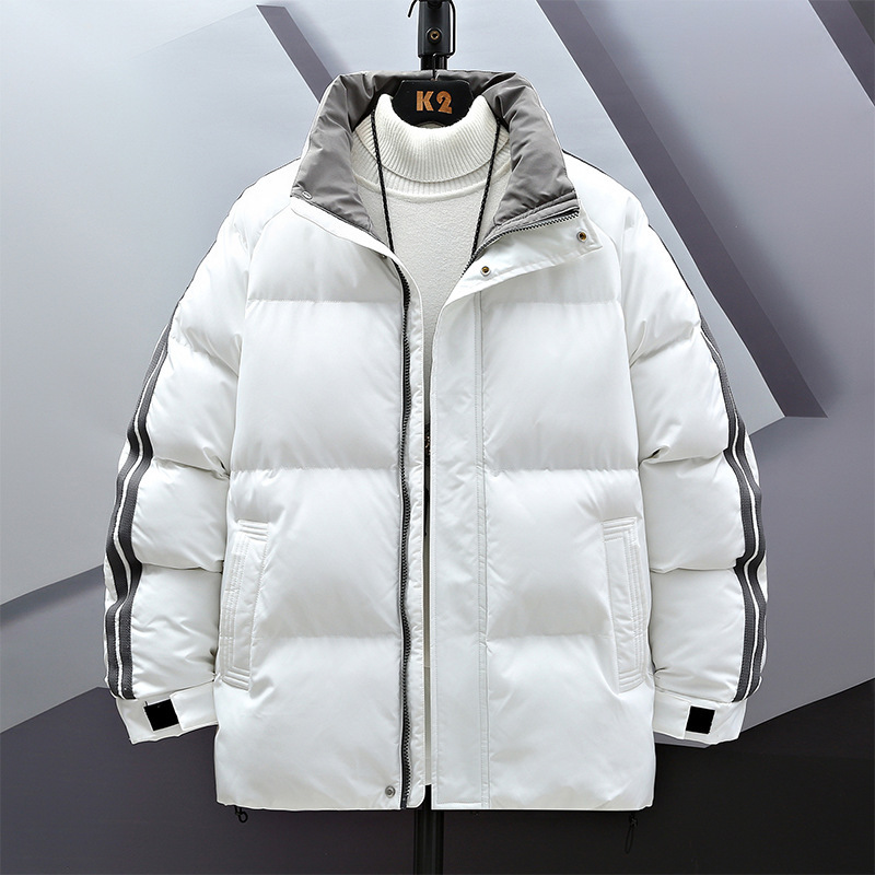 Abrigo acolchado de algodón para hombres 2023 Invierno Nuevo más el tamaño suelto engrosado Abrigo acolchado de algodón de moda collar de pie abajo abrigo de algodón