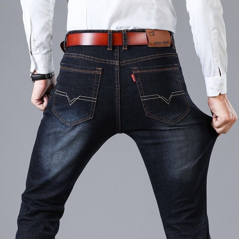 High-End Stretch Slim Jeans for Men, Straight-Leg Loose Large Size Men's Casual Versatile Wear-Resistant Work Pants High-End Stretch Slim Jeans for Men, Straight-Leg Loose Large Size Men's Casual Versatile Wear-Resistant Work Pants