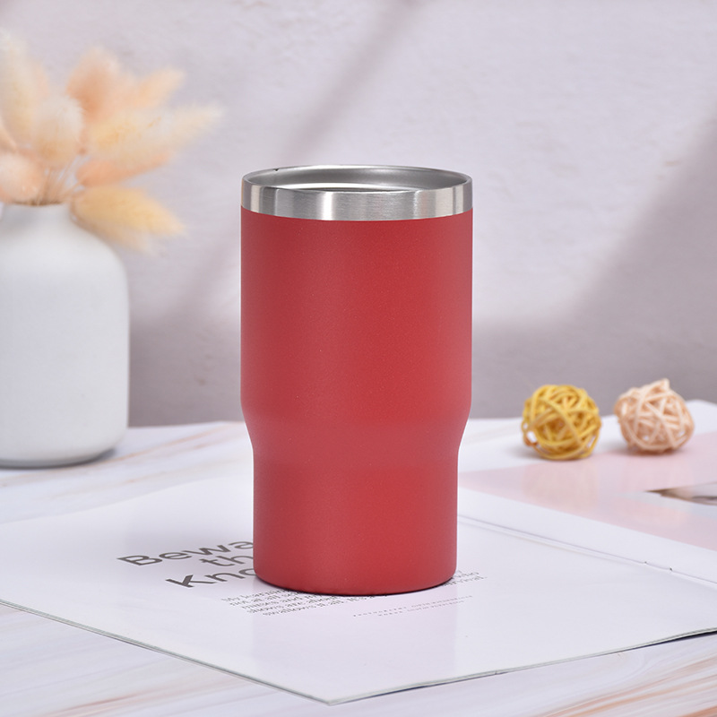 Pulverización de plástico 14oz de acero inoxidable doble cubierta multifuncional tanque frío oficina de negocios Taza de coche taza de helado al aire libre