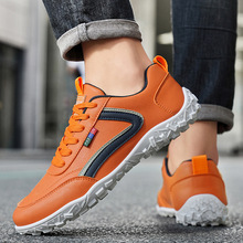 跨境男鞋软底爸爸鞋爸爸鞋皮面休闲鞋韩版豆豆鞋跨境四季潮鞋男