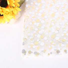 烫金涤纶时尚女装网眼布纱服装网烫金小批量面料童装图片色经编