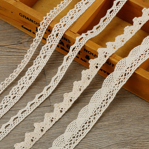 5 meters cotton thread lace accessories decoration milk ribbon hollow fabric white handmade DIY curtain material