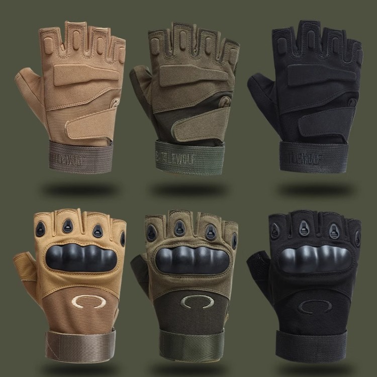Tactical gloves fitness outdoor motorcycle sports open finger Army gloves men's fingerless riding half finger Luya gloves