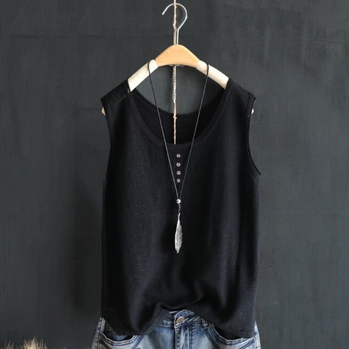 V-neck button-down loose fit plus-size summer shirt, slimming base top, solid color spaghetti strap t-shirt