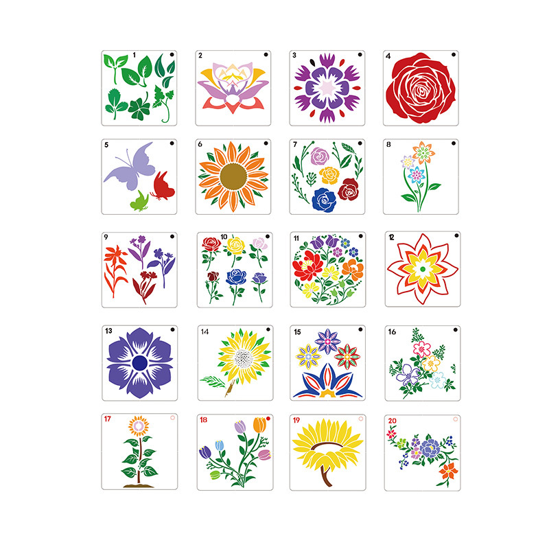 (Cross-border trading), template with sunflower extract, plastic spray, flowered, DIY 4