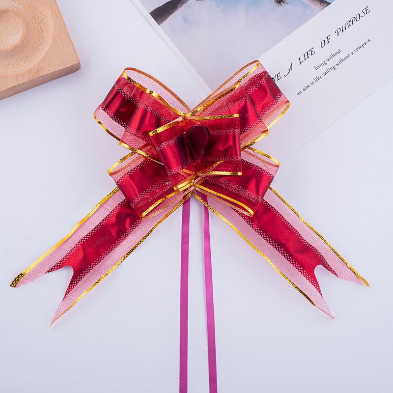 Nuevo grande 50 brillo nieve hilo arco mano-Tirado flor boda coche decoración Navidad fiesta decoración cinta