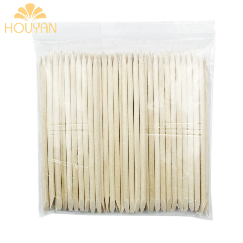 Manicure orange stick multifunctional 100 11.4cm double-headed beauty label cleaning nail polish to remove dead skin Beech