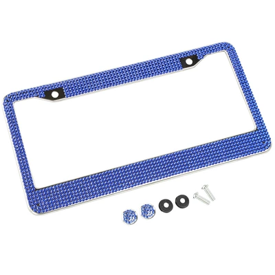 License plate holder/license plate holder stainless steel American license plate frame - blue