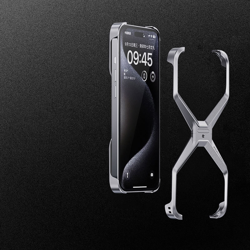 Ốp lưng iPhone 16 Pro Max kim loại chống rơi, thiết kế rỗng sáng tạo — M06 Cam điên, M06 Gió Điên Xanh, M06 màu bạc, M06 màu xám điên cuồng chi tiết 13