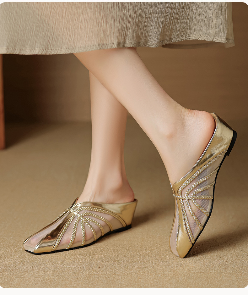 Sandal cao gót nữ mũi nhọn quai chéo gót 5 cm phong cách Hàn Quốc — đen chi tiết 15