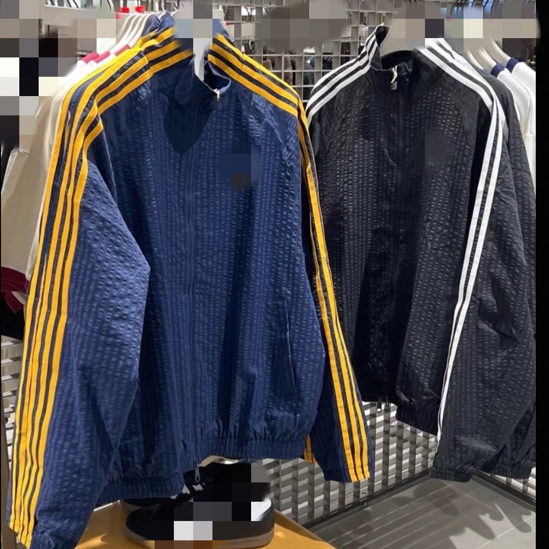 Spring and Autumn Unisex Jacket with Three Stripes, Woven Windproof Autumn Jacket Sports Suit tK2606