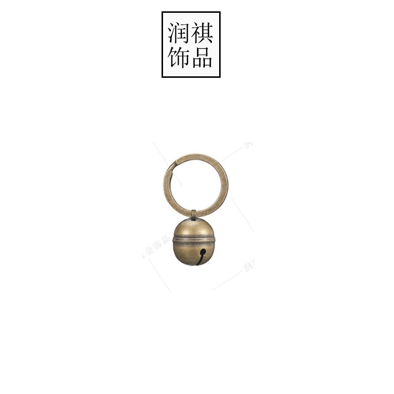 真鍮の鈴のキーホルダーの部品の銅の鈴の復古の鈴のペットの青古銅のおもちゃの部品の鈴のペンダント|undefined