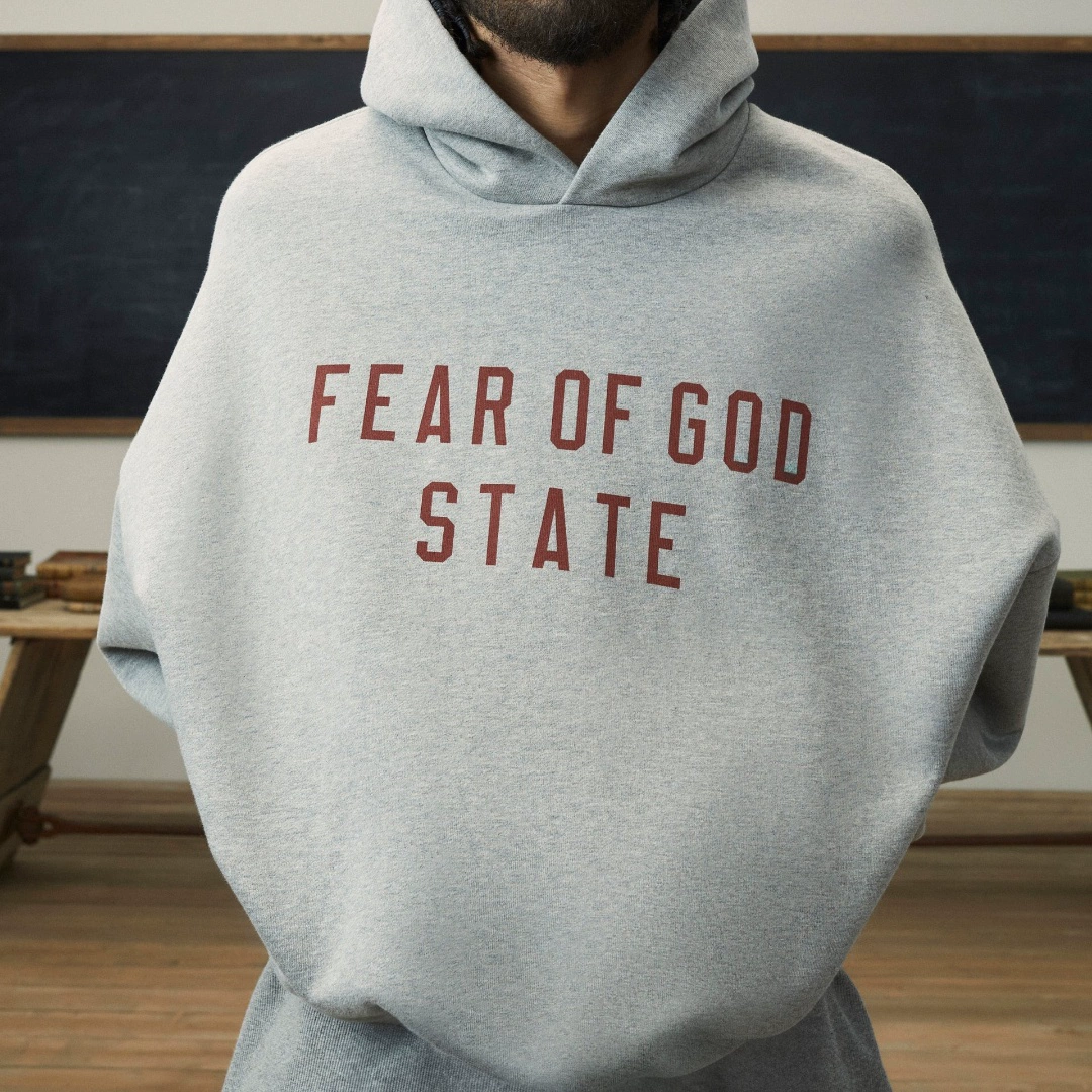 FOG ESSENTIALS HHH осенне-зимняя повседневная толстовка с капюшоном на флисовой подкладке от американского модного бренда для мужчин и женщин.