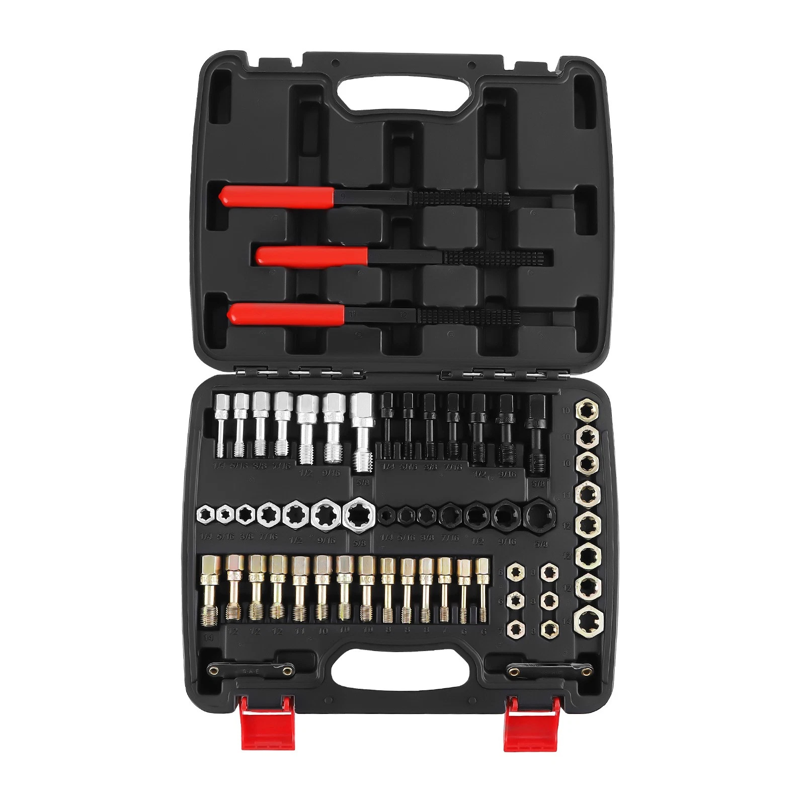 49-Piece Set of Thread Repair Tools, Damaged Thread Cleaning Tools, Tap and Die Repair Tools