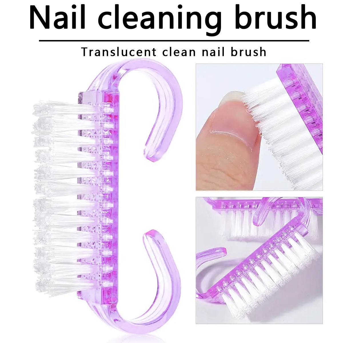 Nail Tools Clean horn brush Translucent clean nail horn brush Small nail brush Nail brush cross border