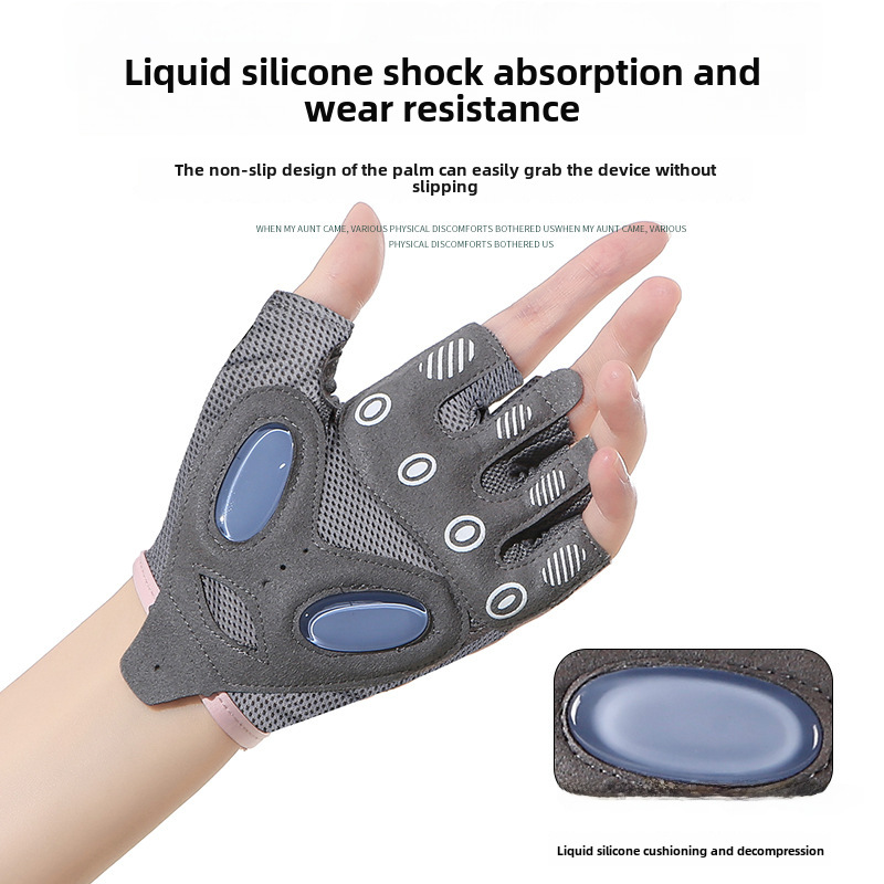 Sports Half Finger Butterfly Net Outdoor Riding Fitness Wear-resistant Breathable Shock-absorbing Non-slip Outdoor Finger Climbing Gloves_maomaolike.com