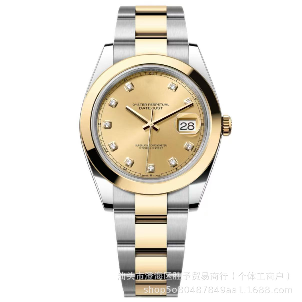 Fábrica C reloj de pulsera tipo diario de apertura de reloj de pulsera hombre correa de acero cara romana impermeable reloj mecánico automático completo