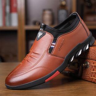 M 99309 Men's Thick Sole Leather Shoes Ӣ���LƤЬ �羳�W����
