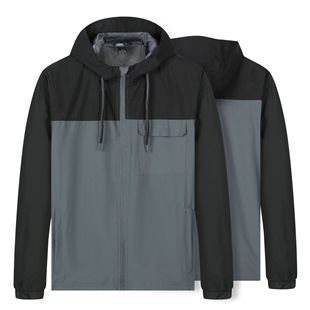 Spring and Autumn New Style Non-Removable Zipper Warm Gray Loose Men's Hooded Spot Outdoor Windbreaker Men