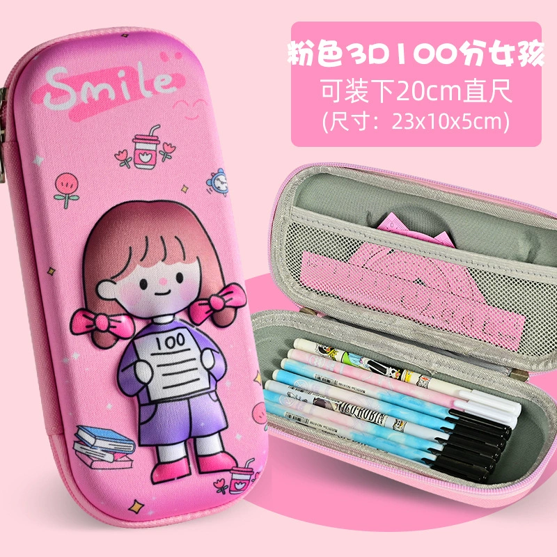 Three dimensional cartoon children's capacious pencil case for elementary school students, wholesale, fall protection