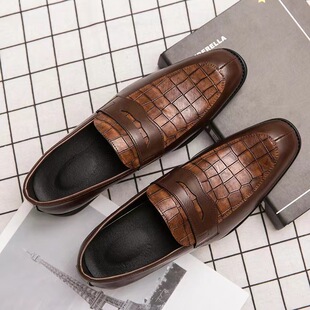 New Foreign Trade Men's European and American Large Size Leather Shoes British and Korean Style Casual Pointed Toe Retro Hairstylist Cross-Border Men's Trendy Shoes