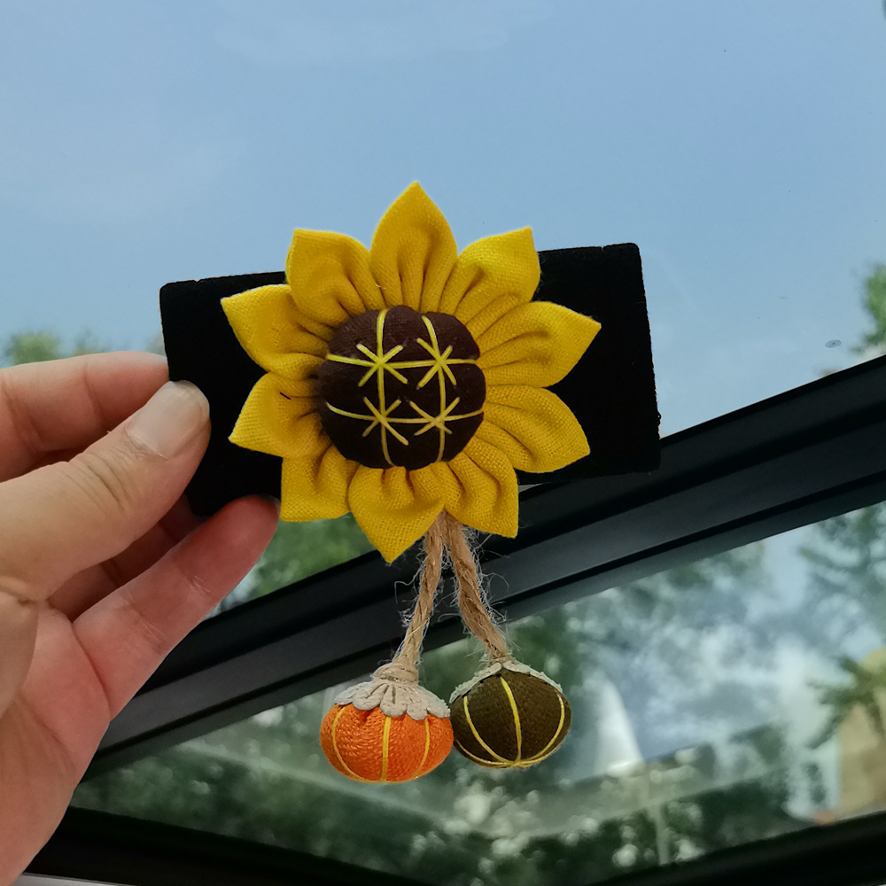 2025 Creative Sunflower Car Handle Car Universal Car Door Handle Protective Cover Roof Handle Cover