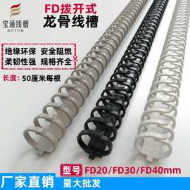 拨开式龙骨线槽  圆形配线槽  理线槽 配电箱线槽 高韧性环保材料