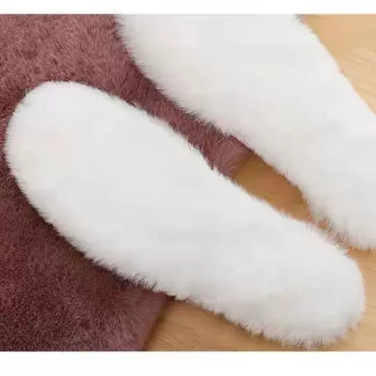 冬季加厚保暖鞋垫仿兔毛羊毛鞋垫皮毛一体雪地靴加绒加厚仿毛鞋垫