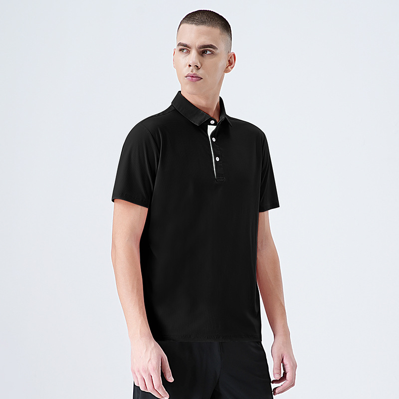 2025 nuevo estilo de secado rápido al aire libre clásico de color sólido polo hombre ropa de secado rápido transpirable antiarrugas camiseta casual mangas cortas